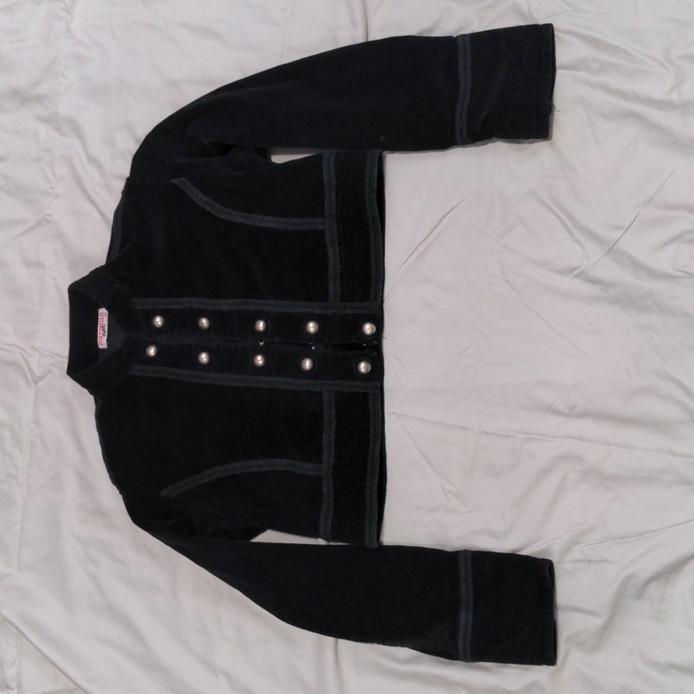 Black Velvet Cropped Jacket